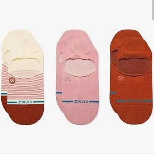 Stance Fortune No Show 3 Pack Women's Casual Socks Dusty Rose Size Medium NEW